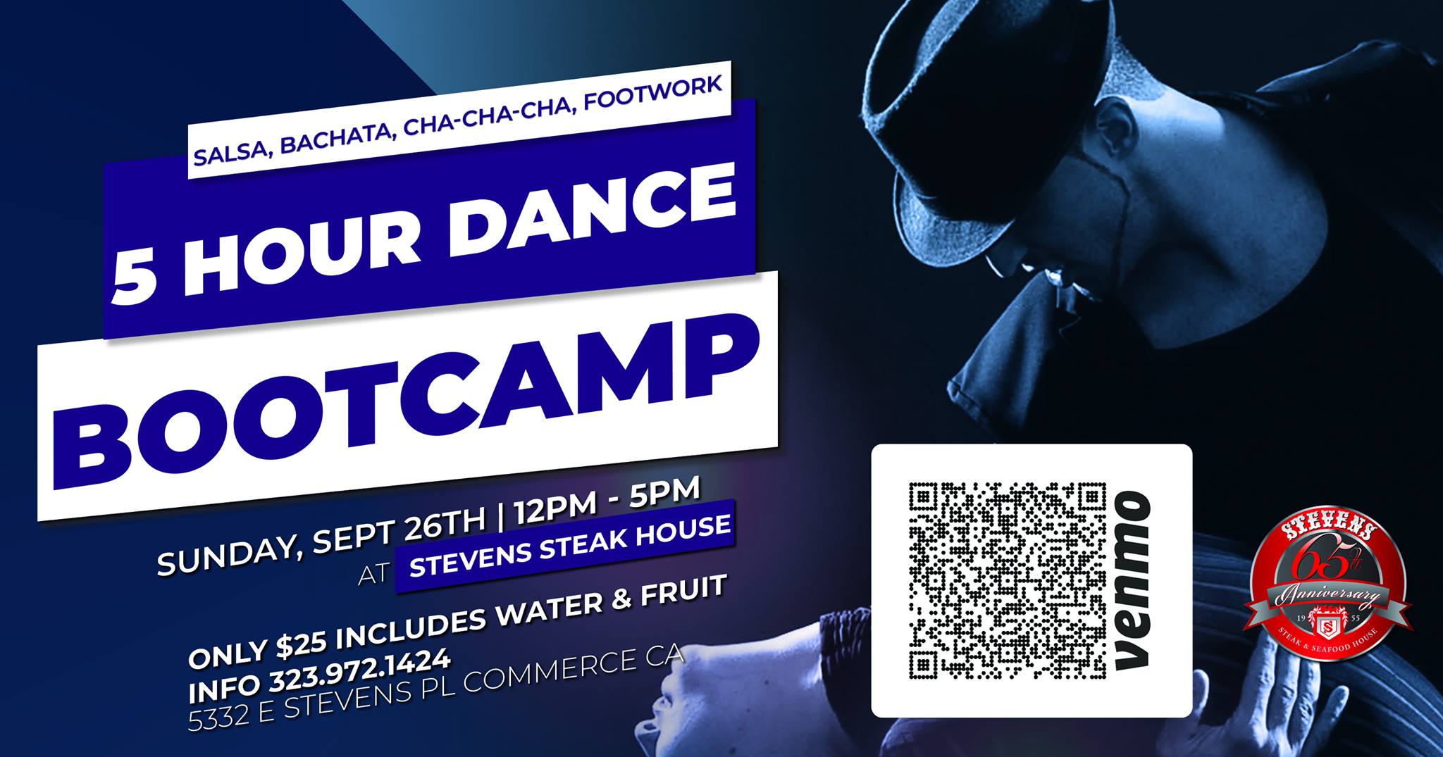 5 Hour Dance Bootcamp at Stevens Steak House