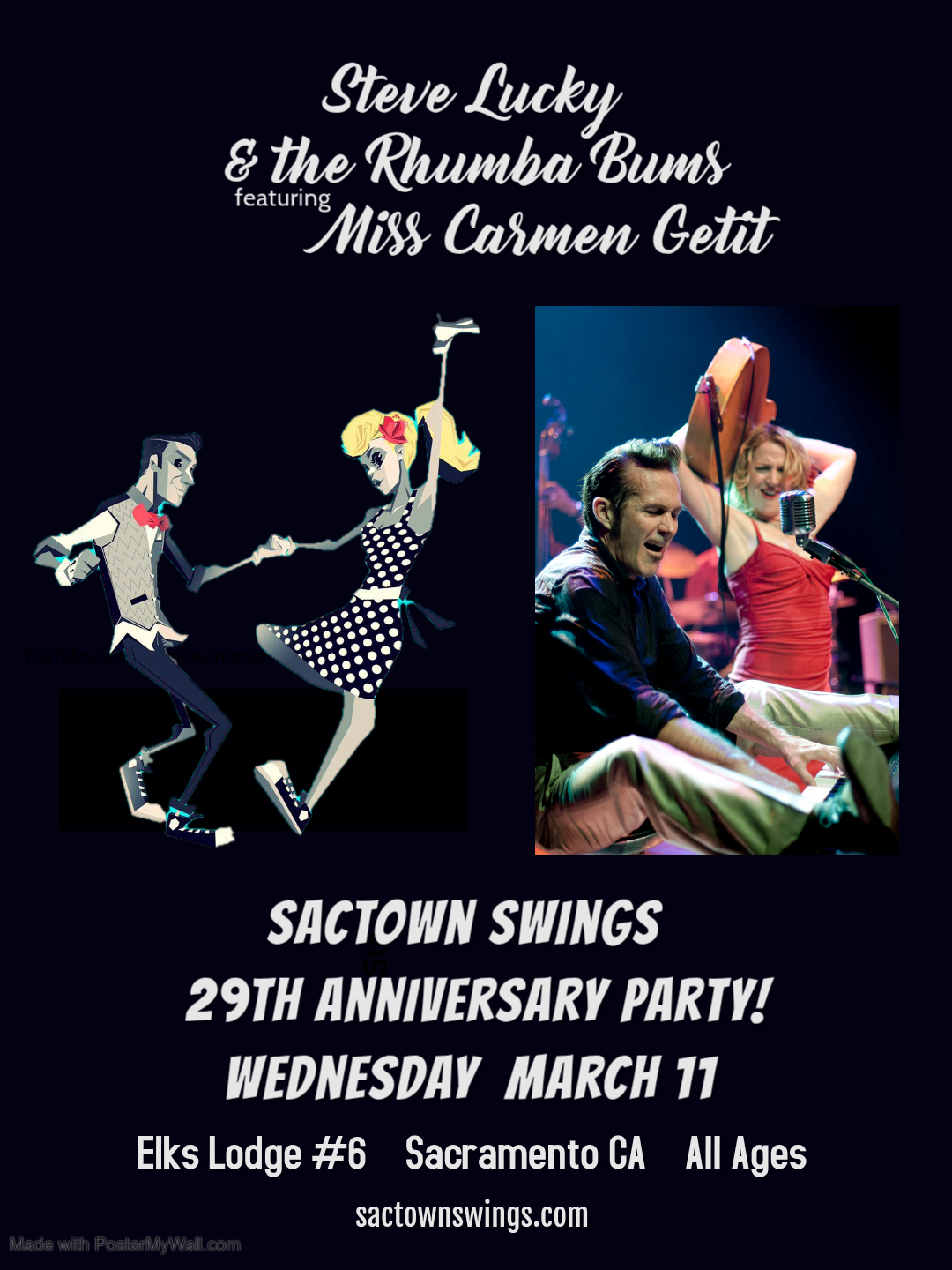 29TH ANNIVERSARY PARTY W LIVE MUSIC FROM STEVE LUCKY & THE RHUMBA BUMS FEATURING MISS CARMEN GETIT