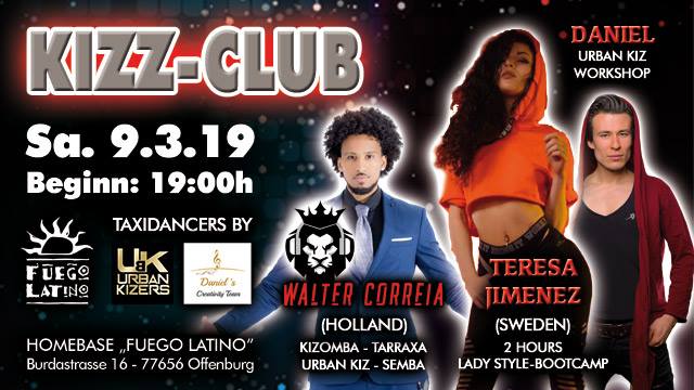KIZZ-CLUB Kizomba mit DJ Walter Correia & Teresa Jimenez
