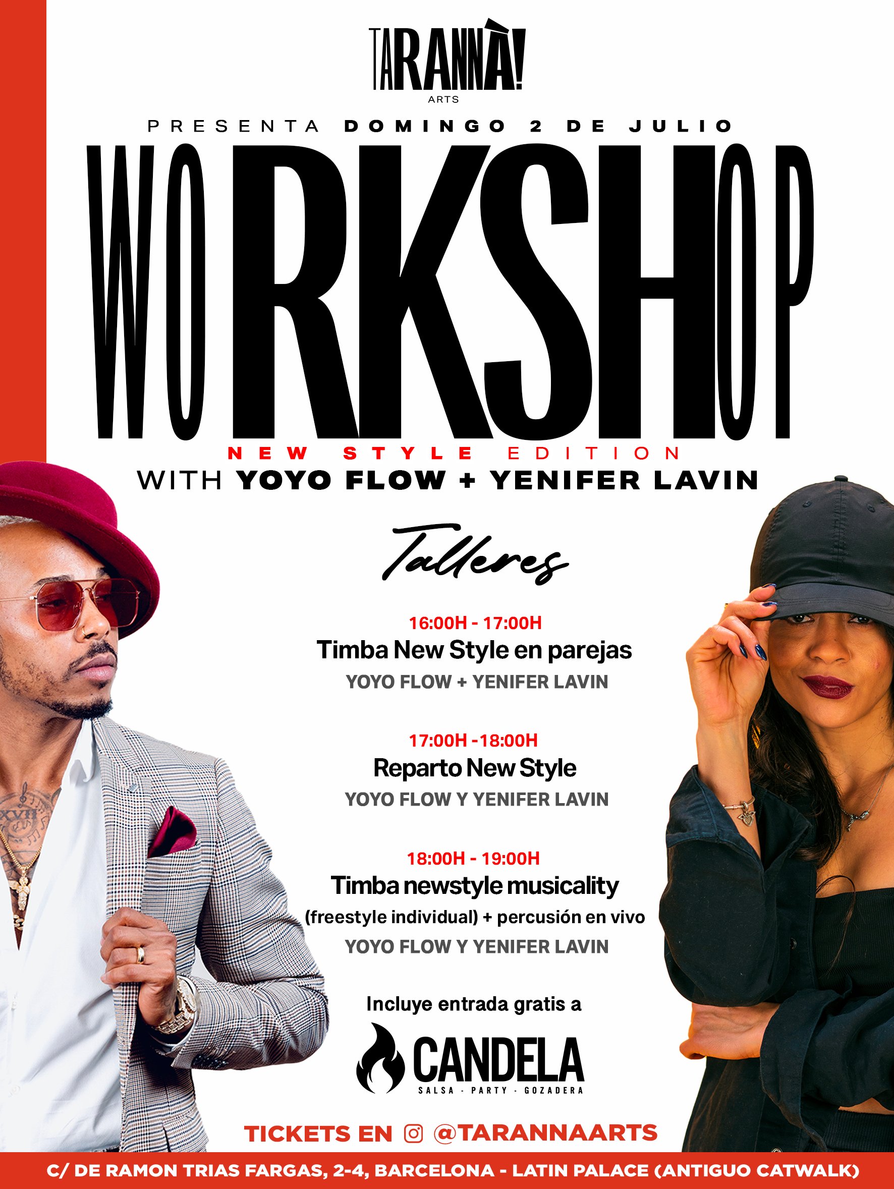 Workshop con YOYO FLOW Y YENIFER LAVIN en CANDELA