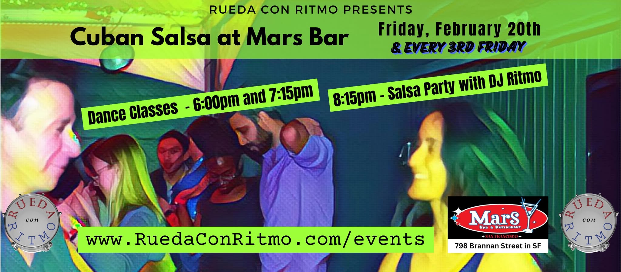 3rd Friday Cuban Salsa at Mars Bar (Classes & Party)