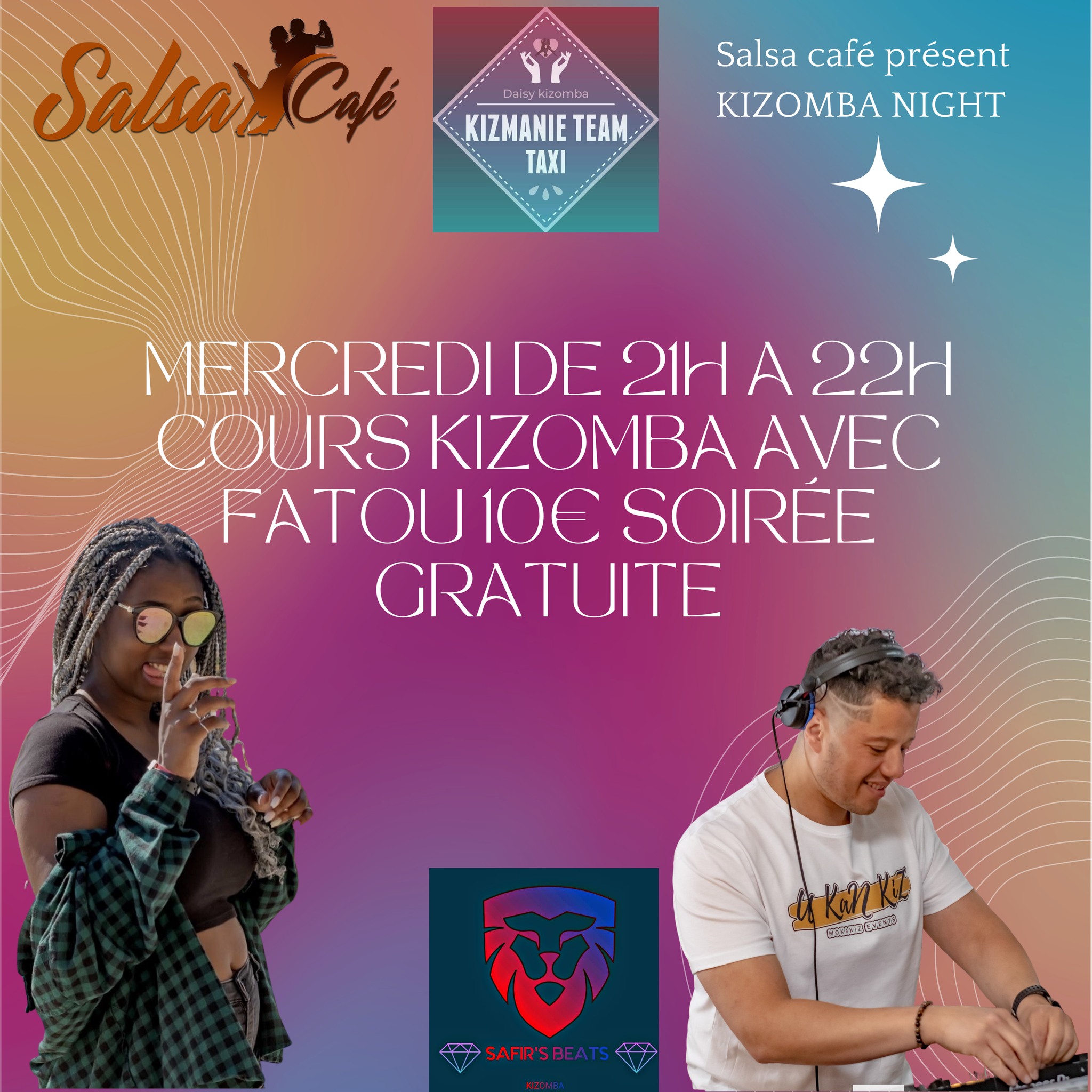 Kizomba night Cours avec Fatou 1h 10€ + soirée gratuite