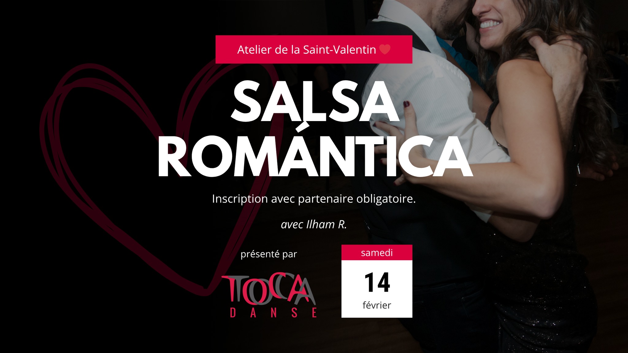 Atelier : Salsa Romántica Spécial de la Saint-Valentin Toca Danse