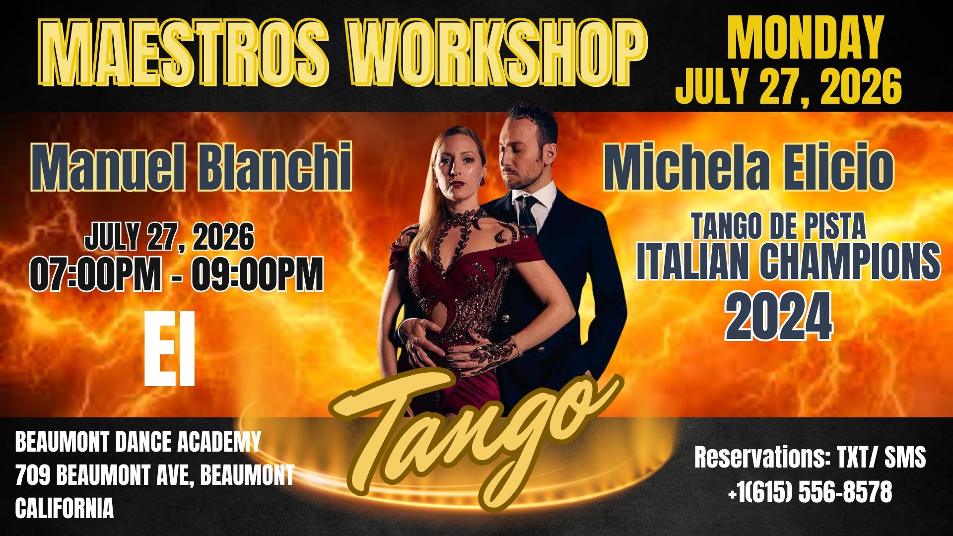 Special Argentine Tango Workshop with Italian Champions 2024 🔥 Manuel Bianchi & Michela Elicio 🔥