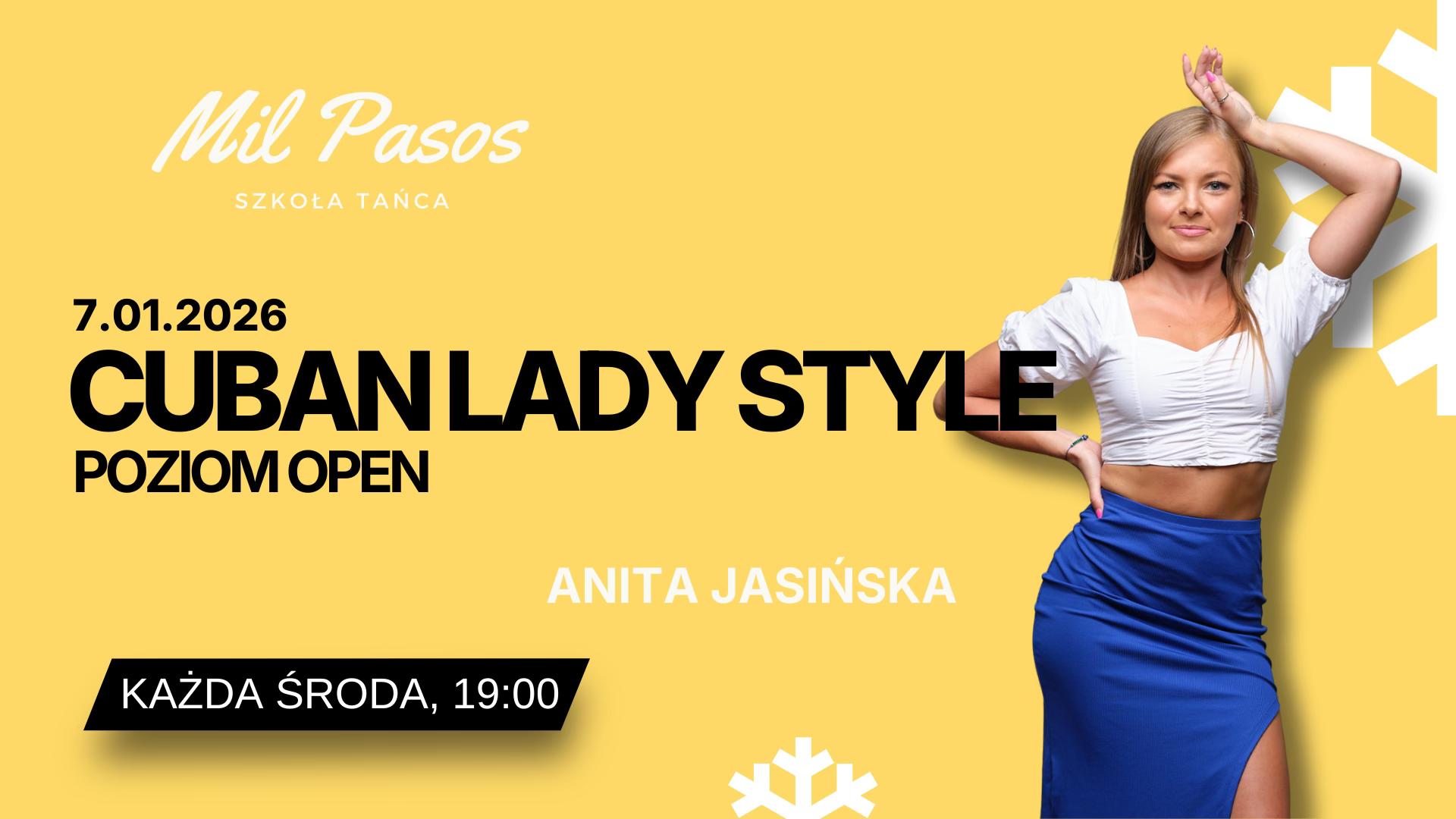 NOWE ZAJĘCIA - CUBAN LADY STYLE - POZIOM OPEN! Środy 19:00-20:00 od 7.01.26