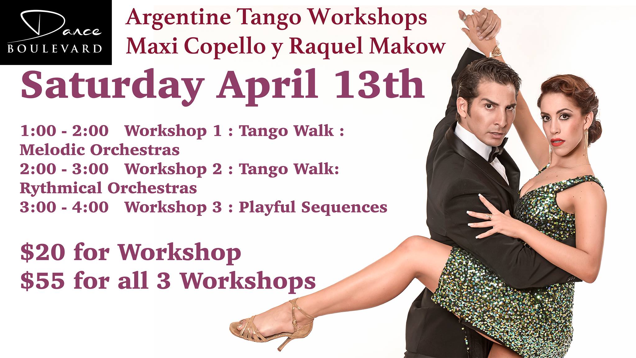 Argentine Tango workshops with Maxi and Raquel