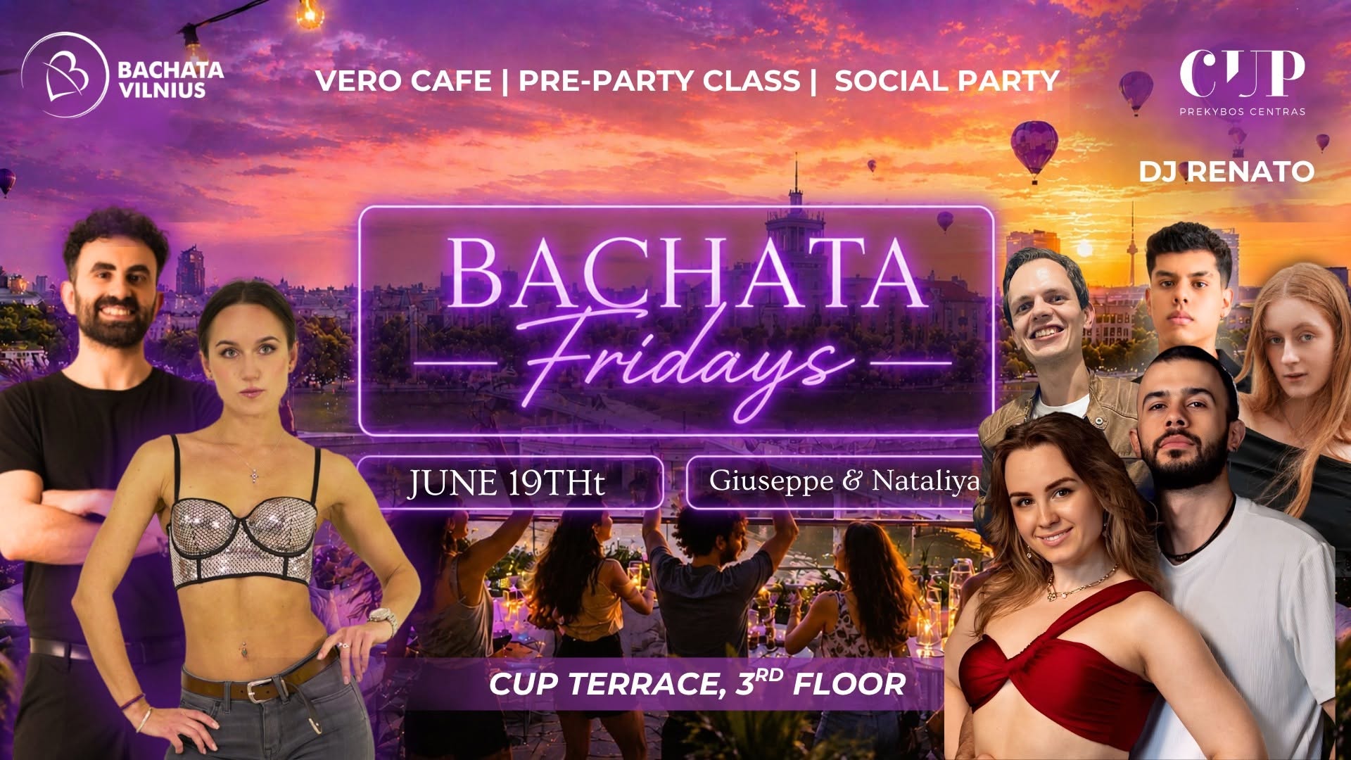 BACHATA FRIDAYS with Giuseppe & Natalija💜 CUP Terrace☀️