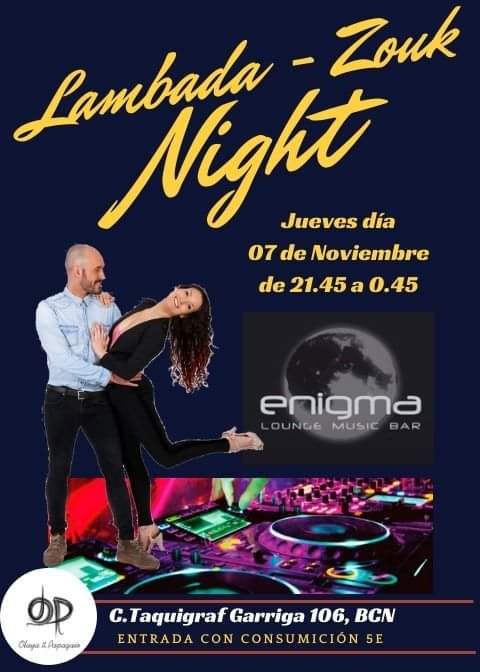 Lambada Zouk Night: Jueves 7 De Noviembre