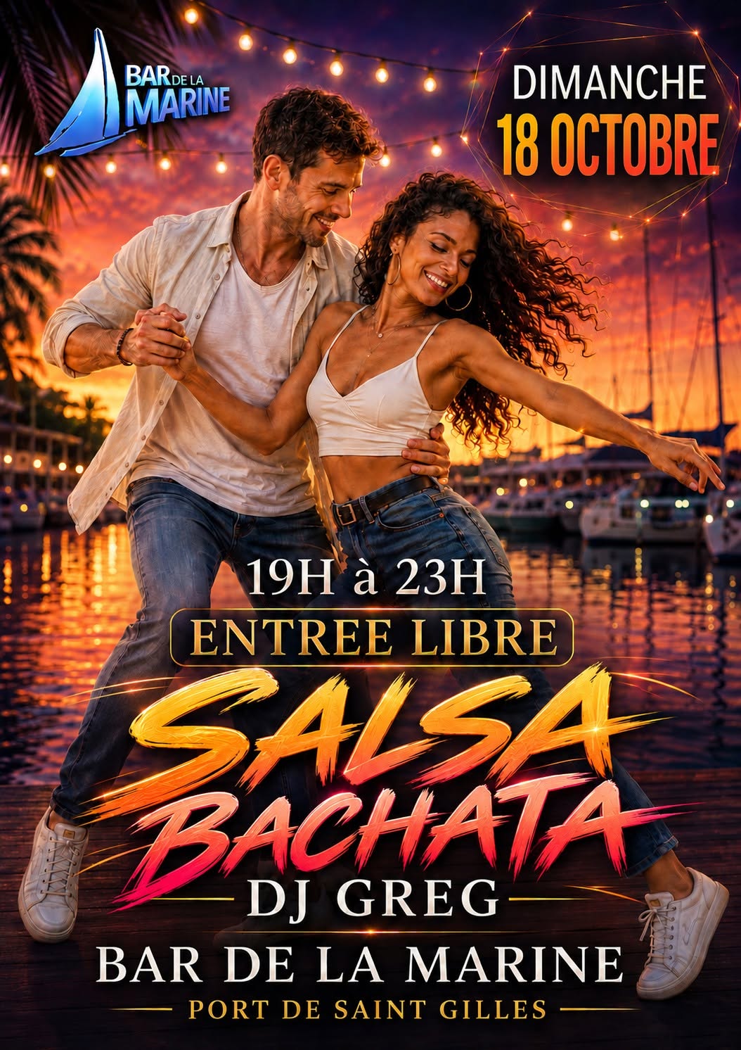 ⭐SPECIALE SALSA BACHATA⭐AU Bar De La Marine ENTREE LIBRE DIM. 18 OCT de 19H à 23H DJ GREG