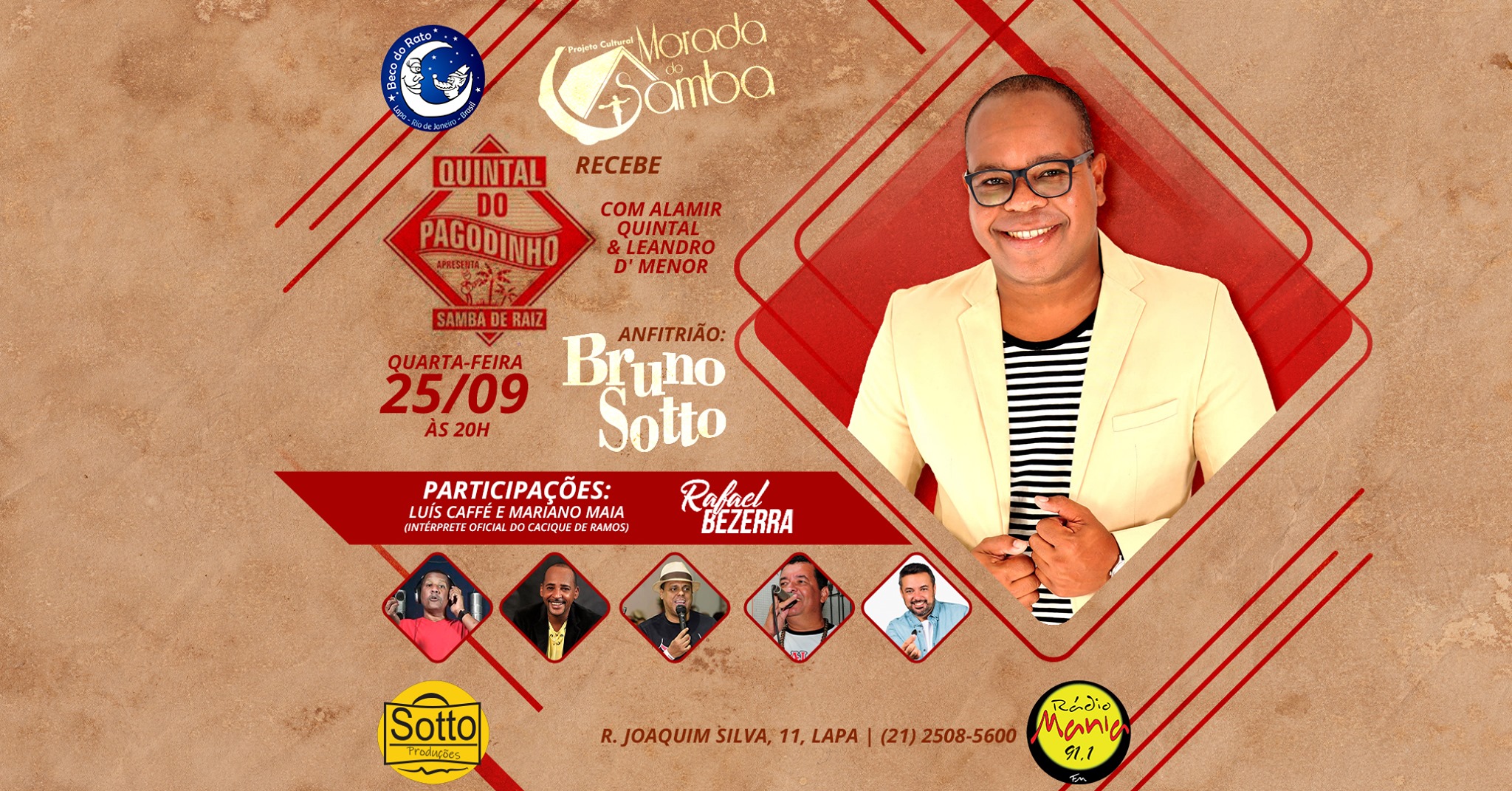 Projeto Morada do Samba recebe Quintal do Pagodinho