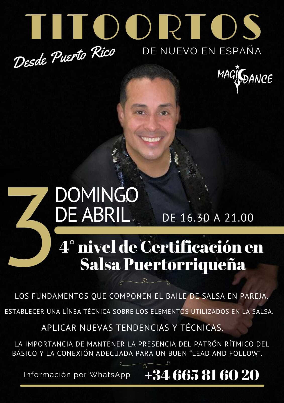 Salsa Puerto Rico by Tito Ortos. Teacher training + certification