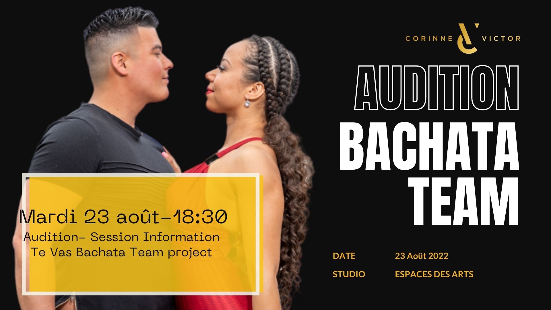 Corinne & Victor Bachata Team session info Te Vas project