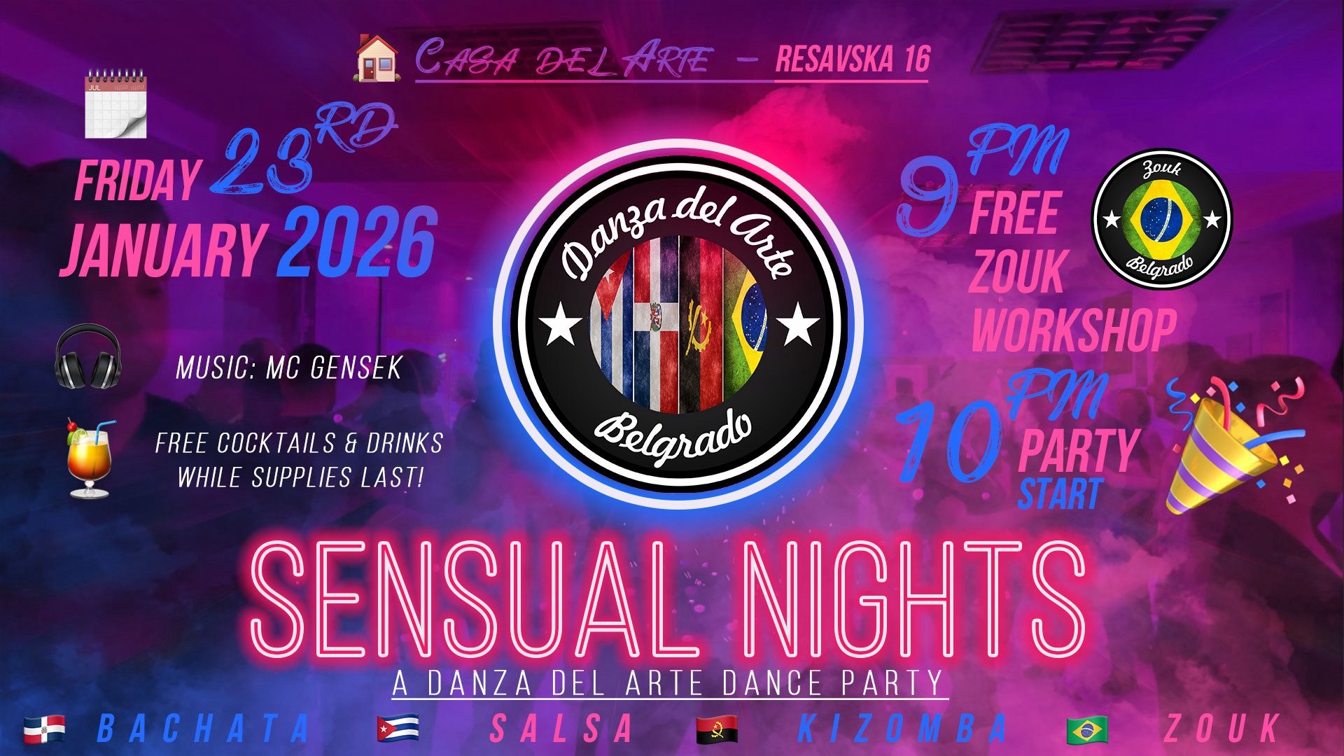 ✨🪩 SENSUAL NIGHTS A Danza del Arte Dance Party 🪩
