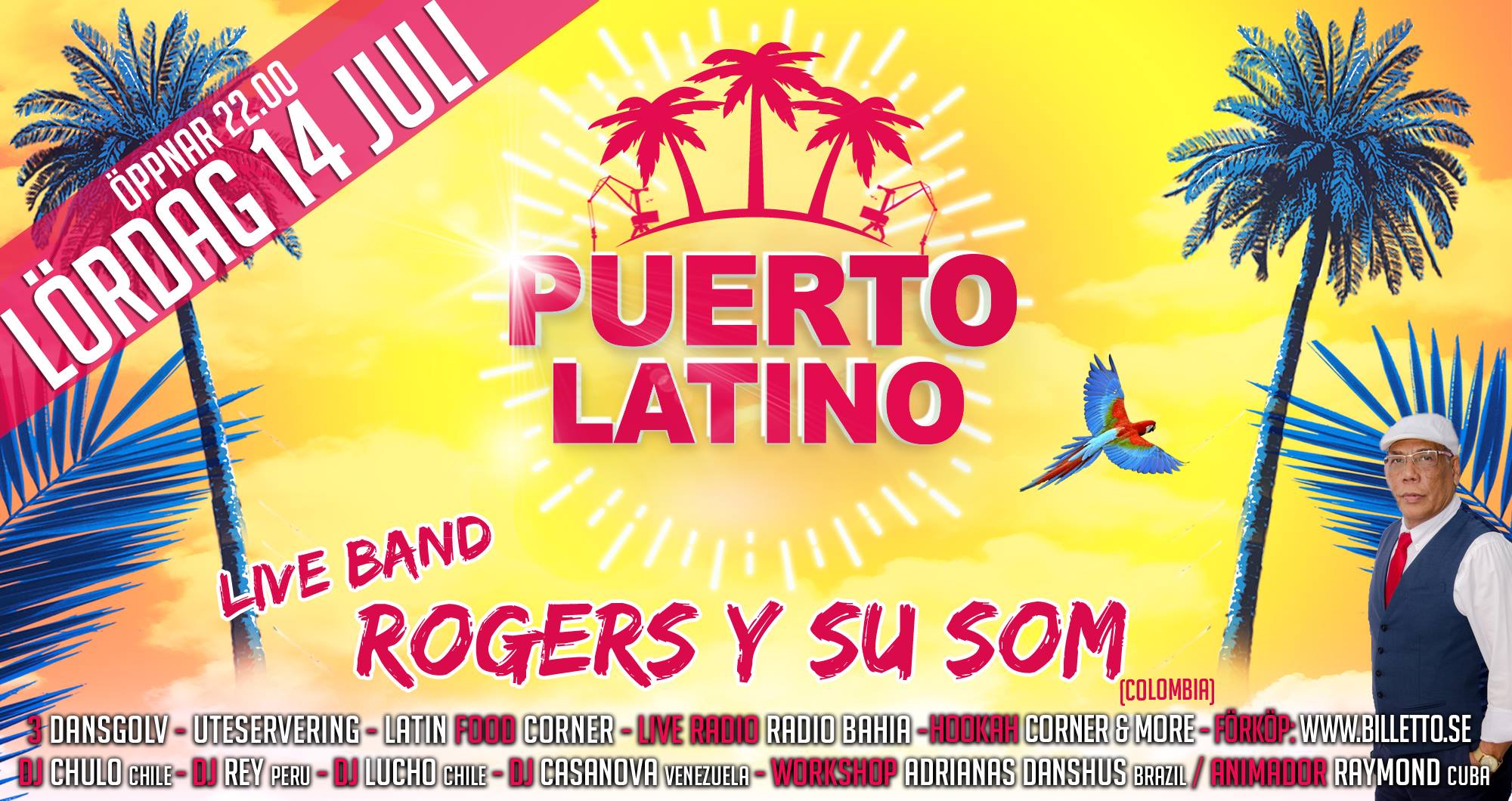 Puerto Latino • 14 Juli • Live Rogers Y Su Som • Bananpiren