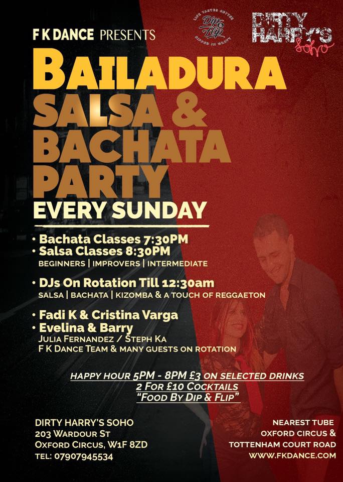 BailaDura In Oxford Circus, Classes & Free Social Every Sunday
