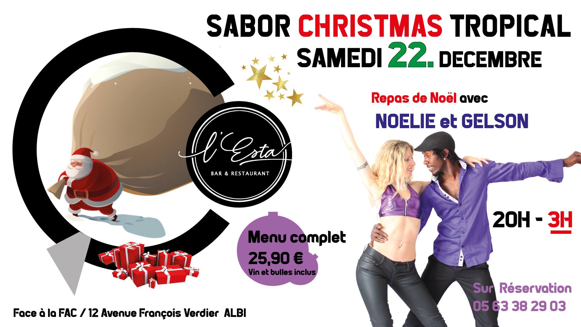 22 dec Soirée Noel Latino par Noelie et Gelson Sabor Tropical