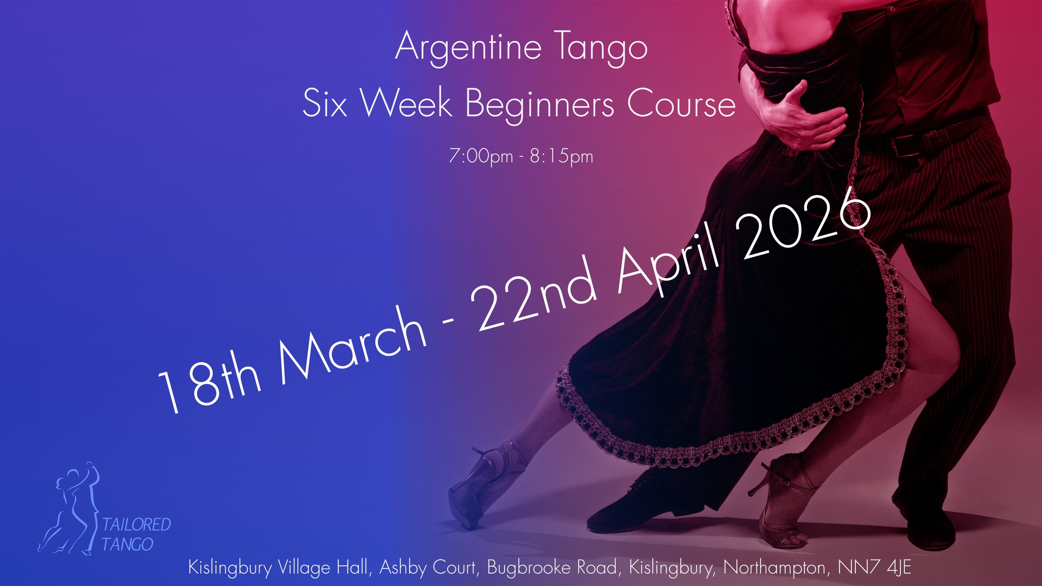 Six Week Beginners Argentine Tango Course - March 2026