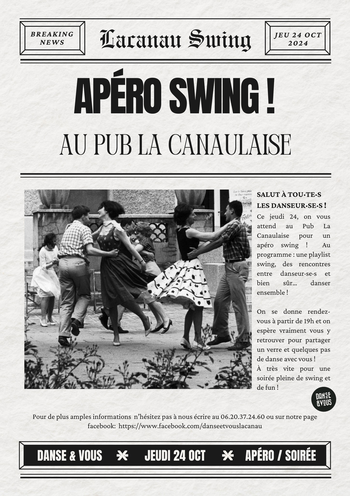 Apéro Swing au Pub la Canaulaise