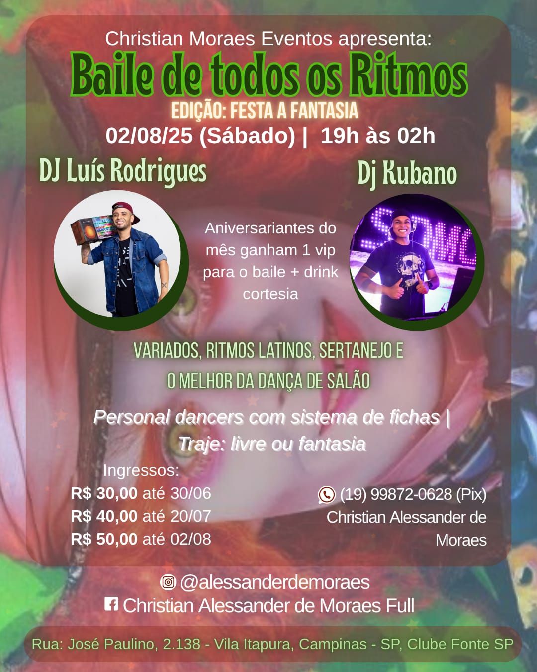 Baile de todos os ritmos - Edição Festa a Fantasia.