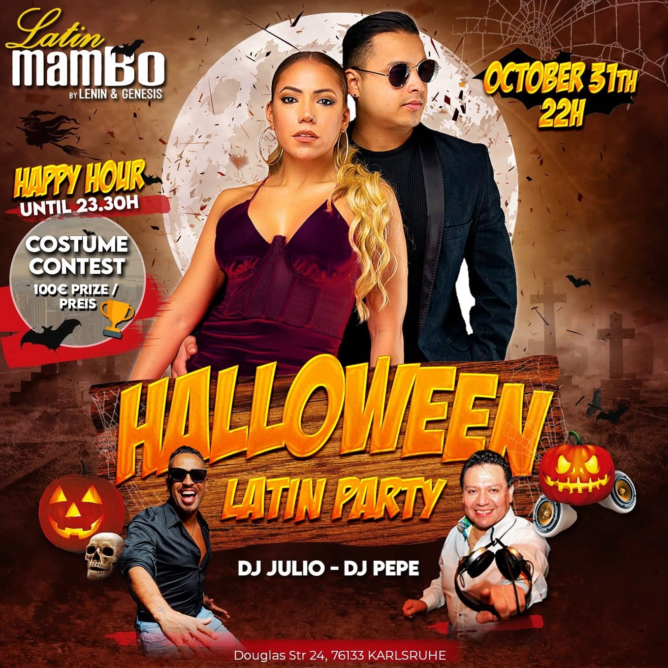 Halloween Party Karlsruhe Deutschland Salsa, Bachata, Reggaeton