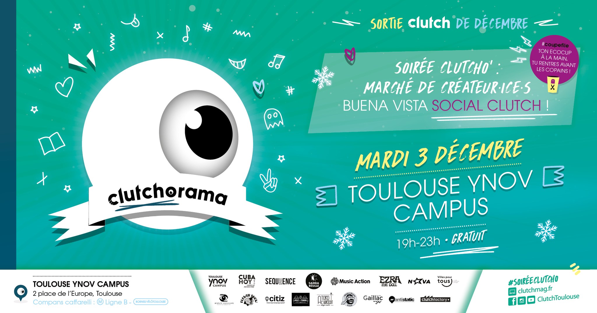Soirรฉe Clutcho' : marchรฉ de Noรซl XXL ร Ynov !