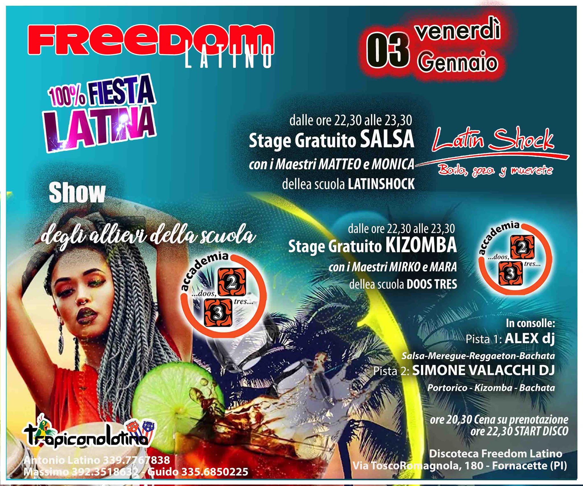 100% Festa Latina il Venerdì del Freedom