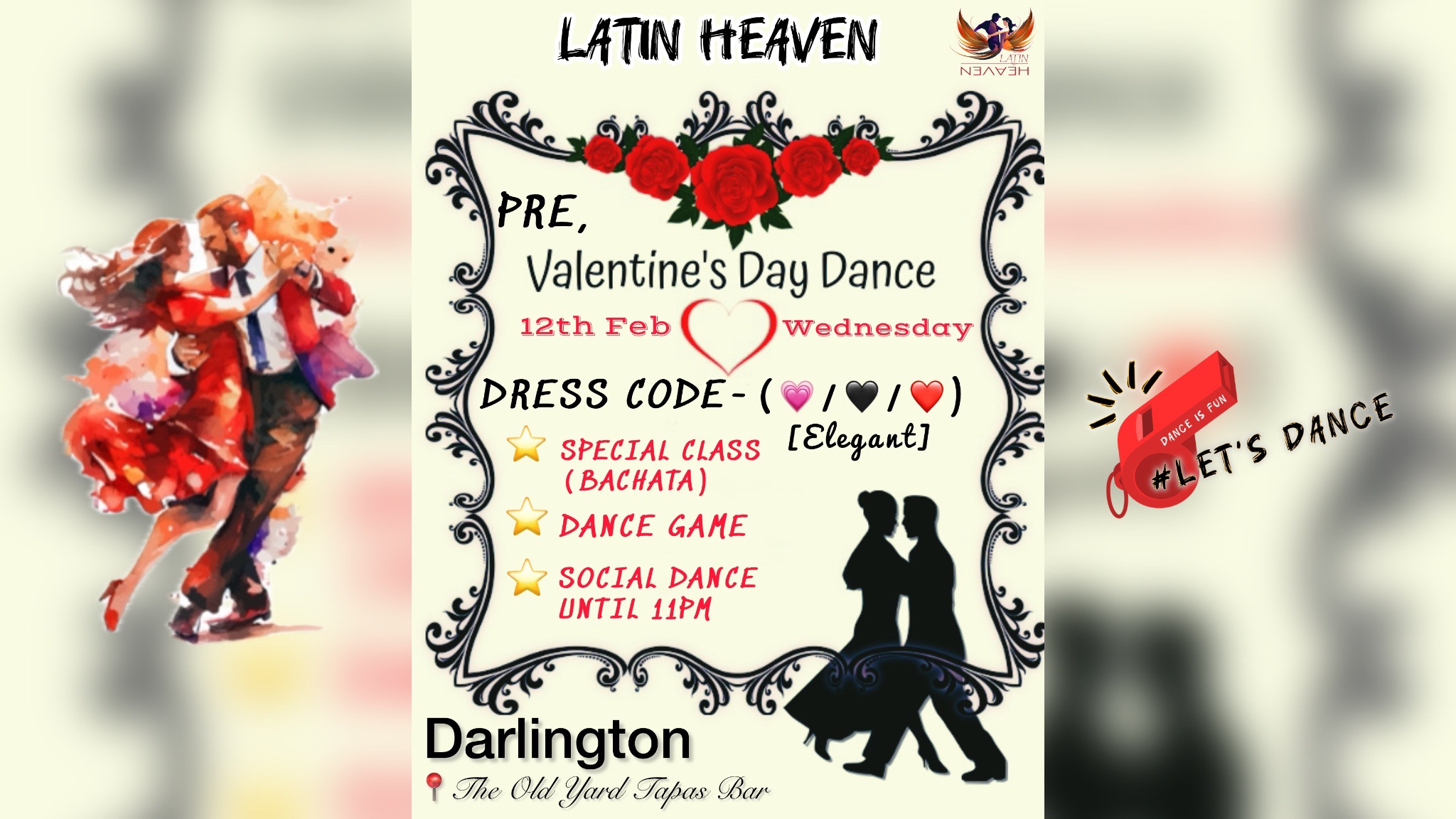 Darlo Valentine’s Dance Party🥳🌹(Wednesday)💐