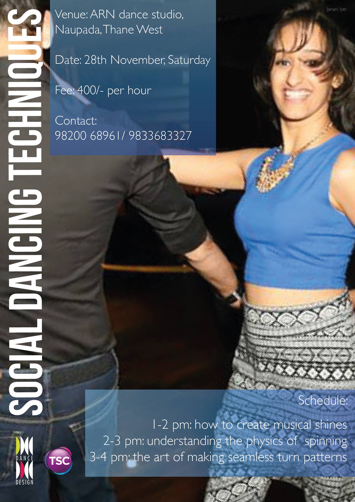 TSC Social Dancing Techniques with Sahiba in association with Dance Design and ARN Dance Studio