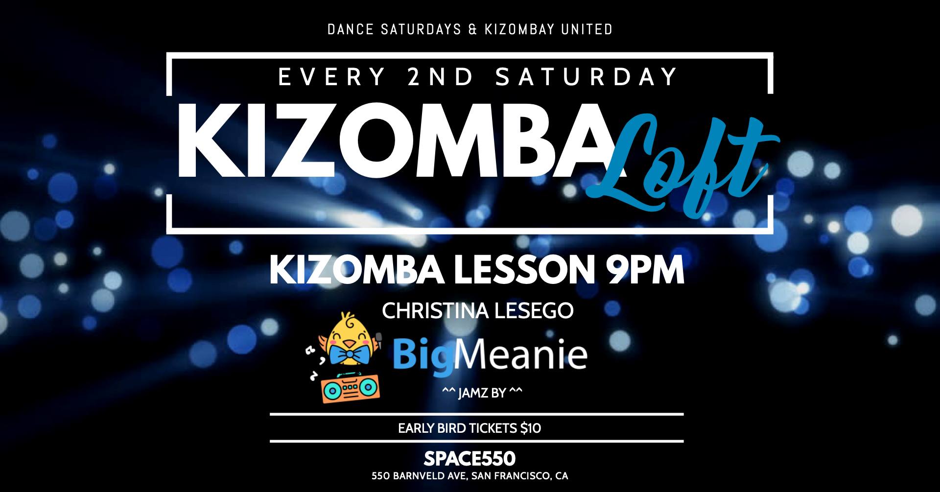 Second Saturdays KIZOMBAY LOFT 3rd Room - KIZOMBA (Plus Salsa & Bachata)