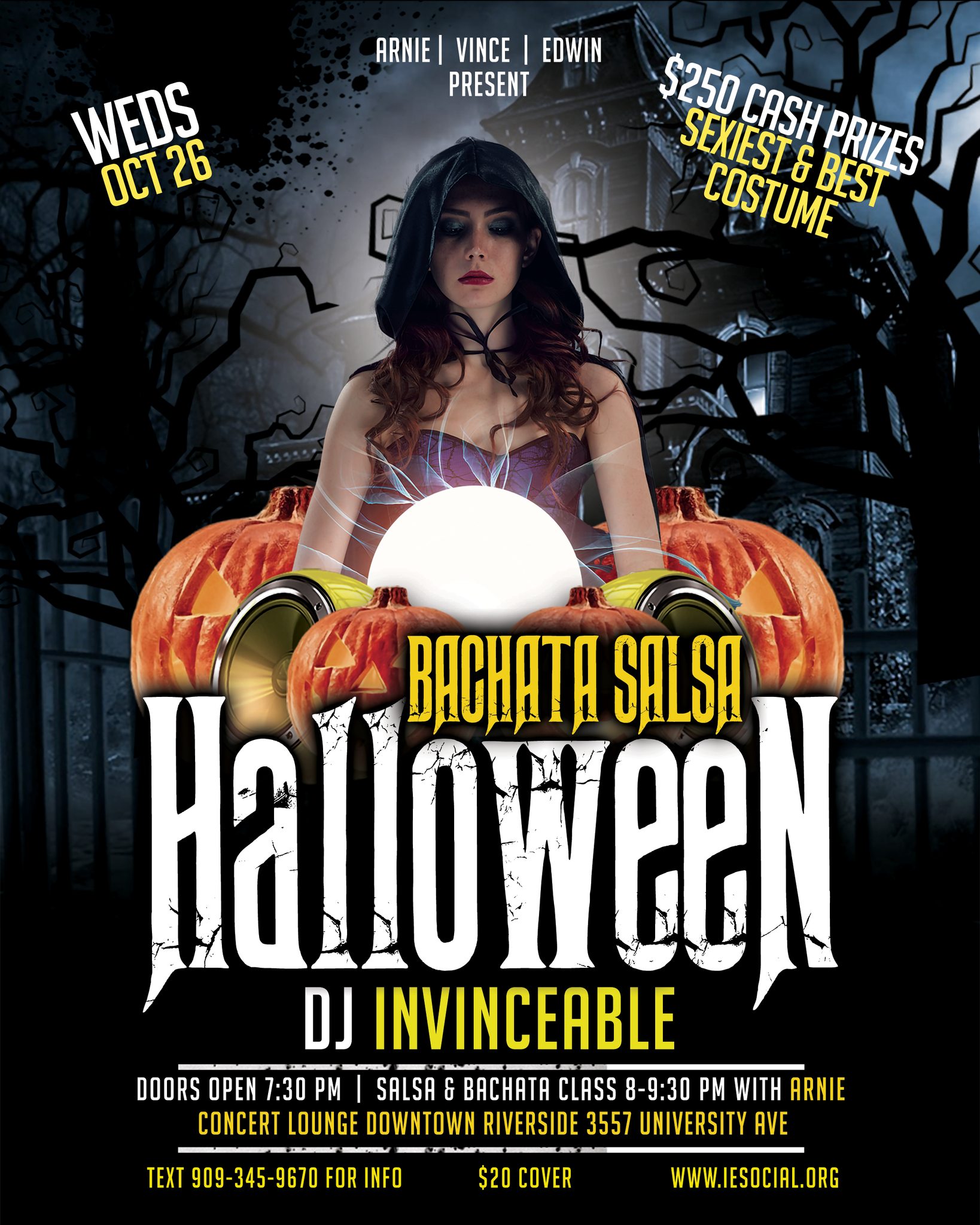 MEGA Bachata Salsa Halloween 10 26 at the Concert Lounge