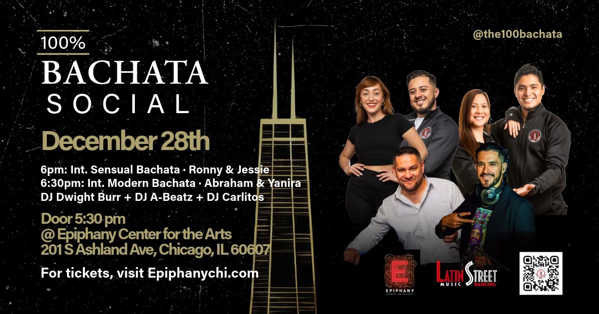 100% Bachata Social 1st Anniversary - 9th Edition 📍 Epiphany Center for the Arts