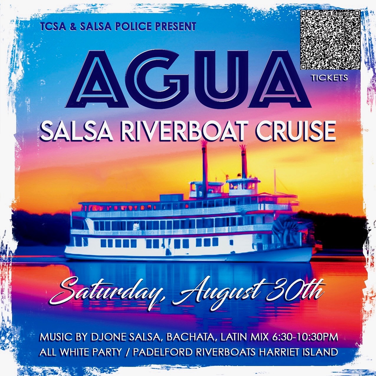 AGUA: All White Attire Party Salsa & Bachata Boat Cruise