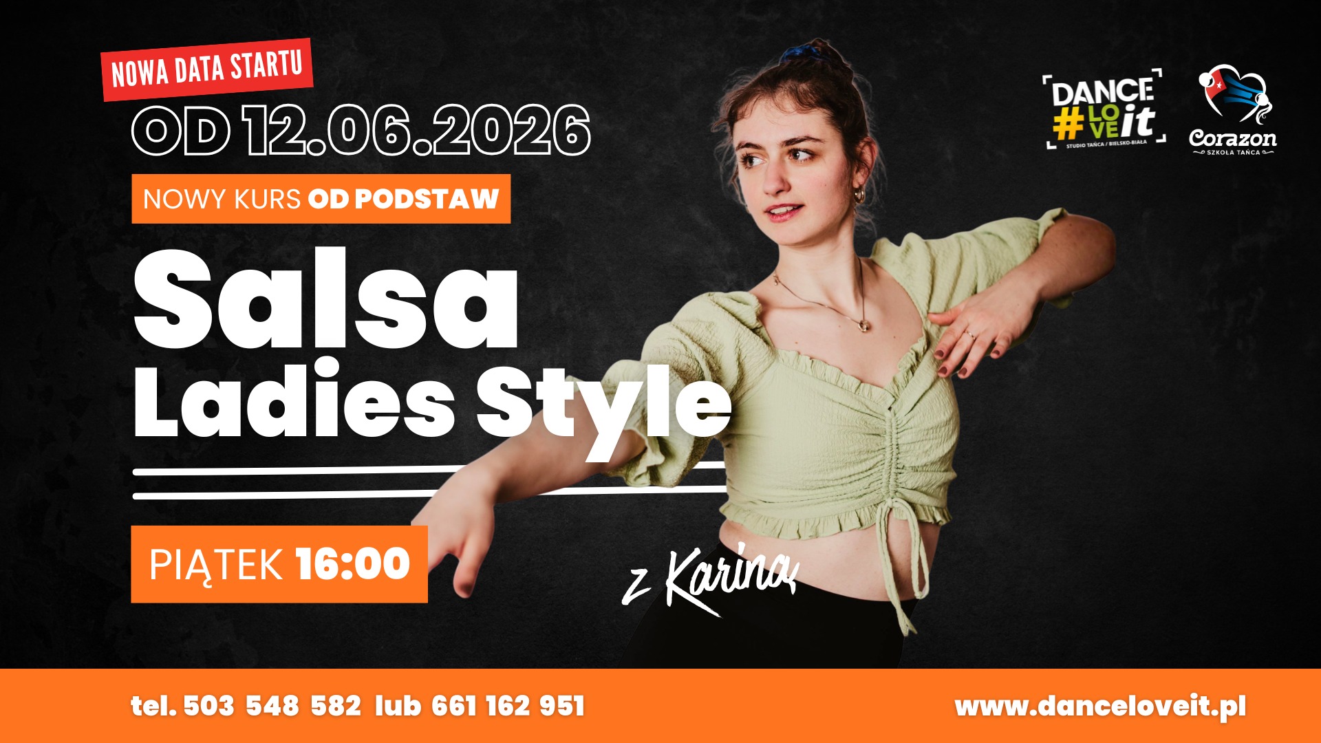 💃 Salsa Ladies Style PIĄTEK 16:00 ‼️nowy kurs OD PODSTAW z Kariną