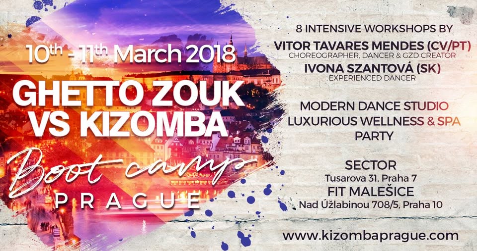 March Ghetto Zouk Dance vs Kizomba wellness boot camp in Prague