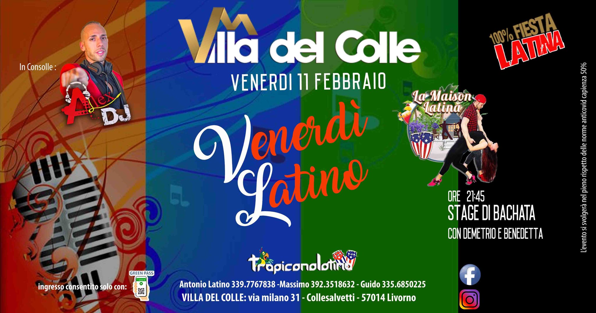 Ritorna Il Venerdì Latino a VILLA del COLLE
