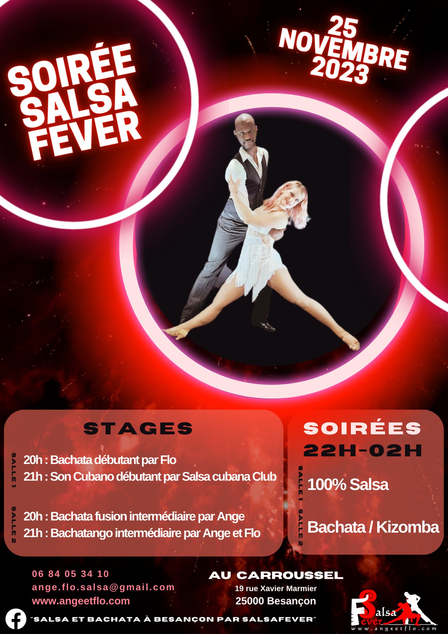 Soirée salsafever 4 stages 2 salles