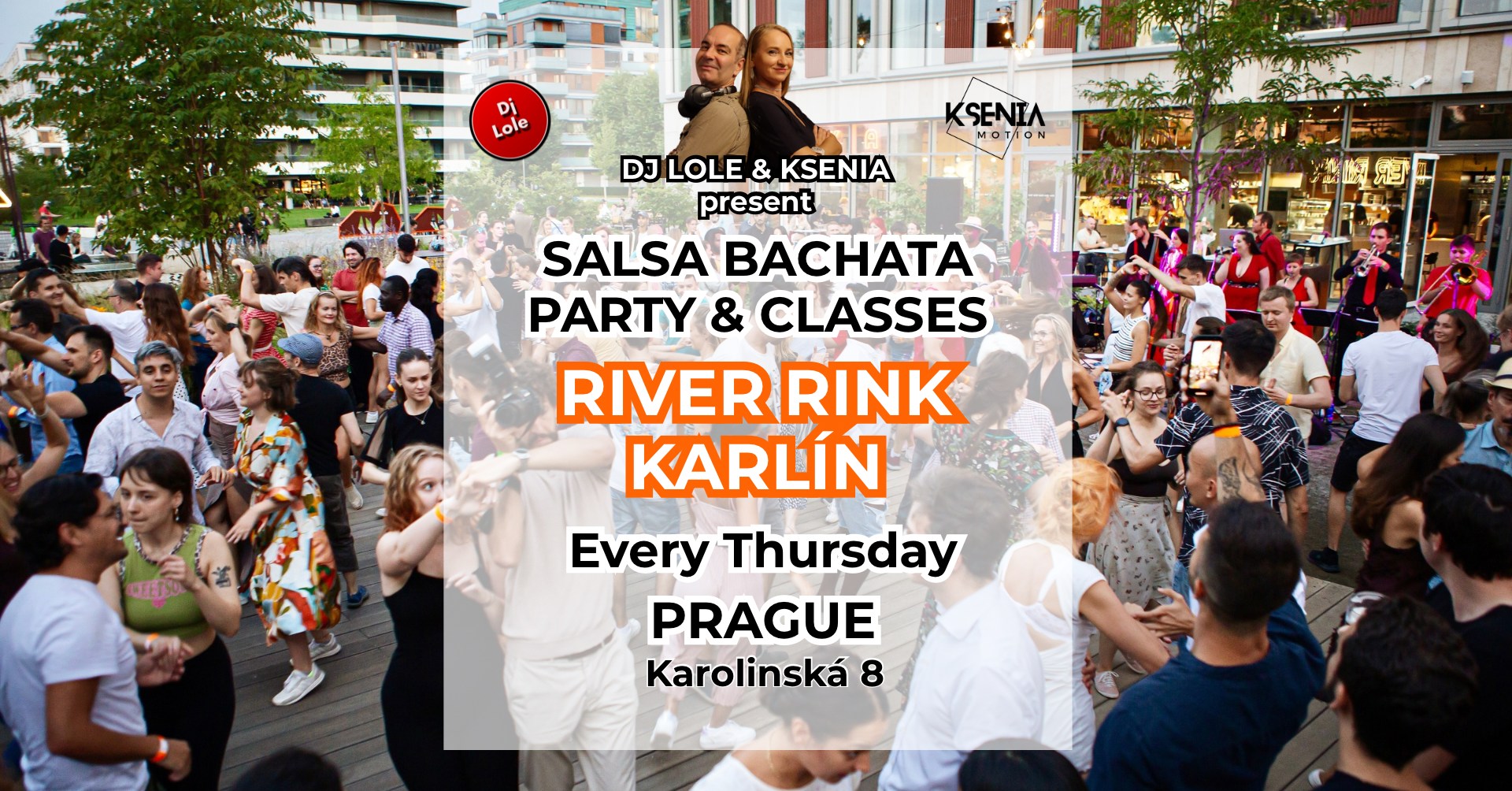 Salsa and bachata open air at River Rink Karlín ⭐️