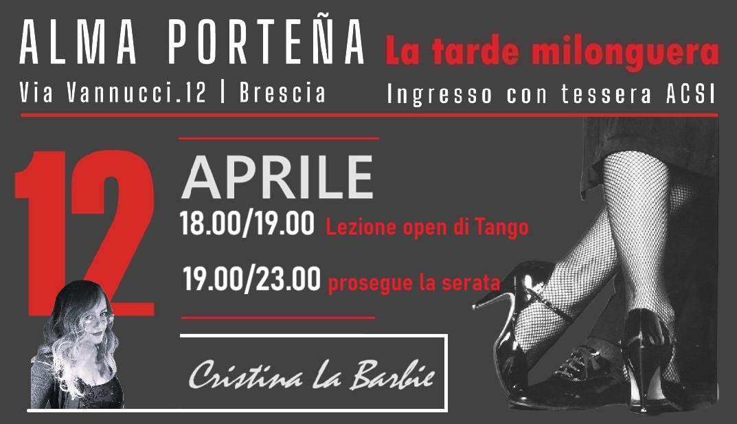 La tarde milonguera con lezione aperta a tutti