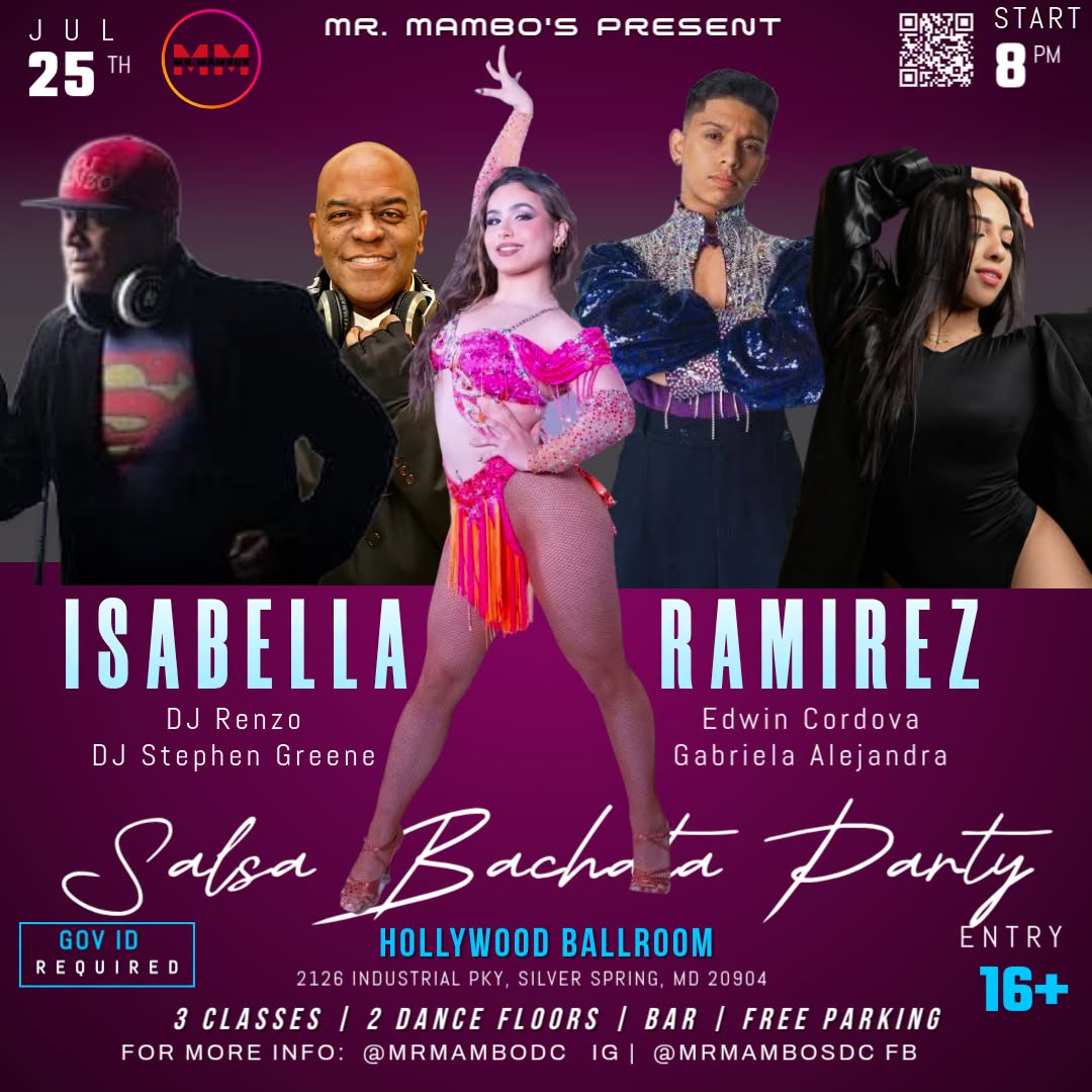 Mr. Mambo's Salsa Bachata Social Presents Isabella Ramirez
