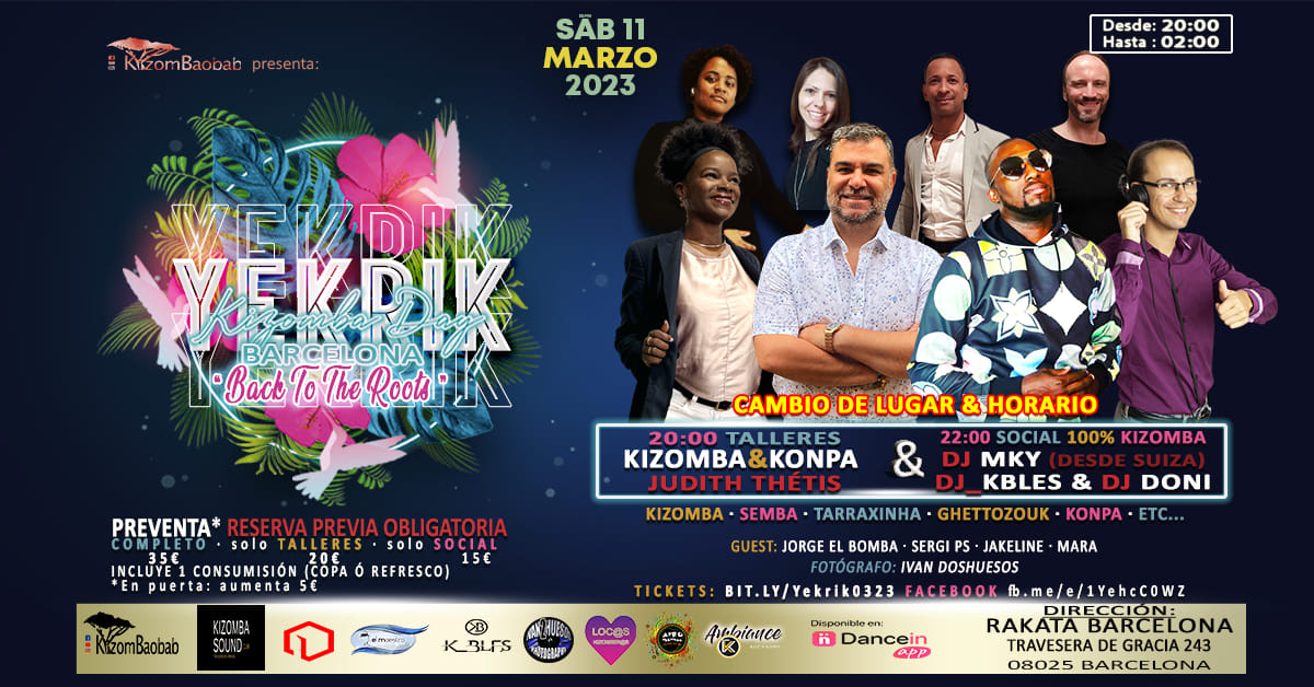 YEKRIK KIZOMBA DAY • 11 MARZO 2023 • BARCELONA