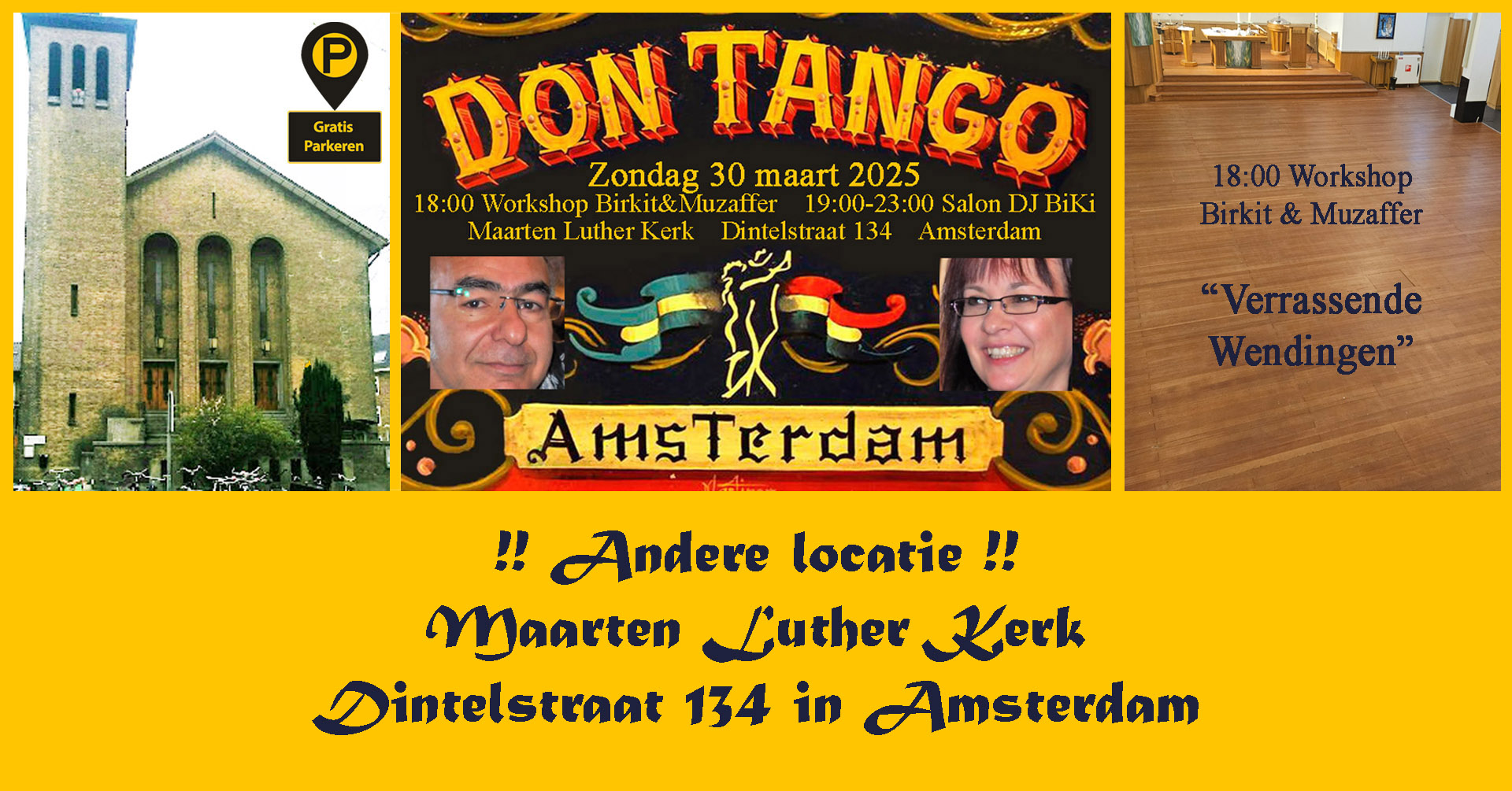 Salon Don Tango Amsterdam - Zondag 30 maart 2025 19h-23h