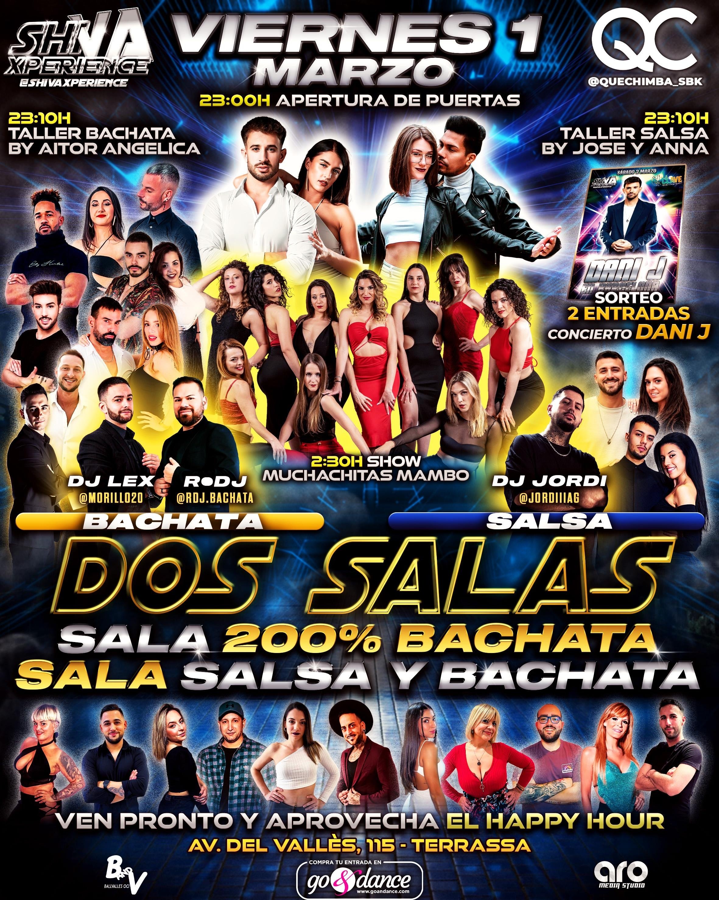 ?? DOS SALAS ?? VIERNES 1 DE MARZO ?? BY SHIVA XPERIENCE EN QUECHIMBA ??