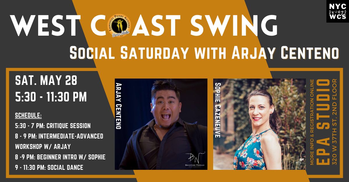 Saturday Swing: Workshops & Social Dance w Arjay & Sophie