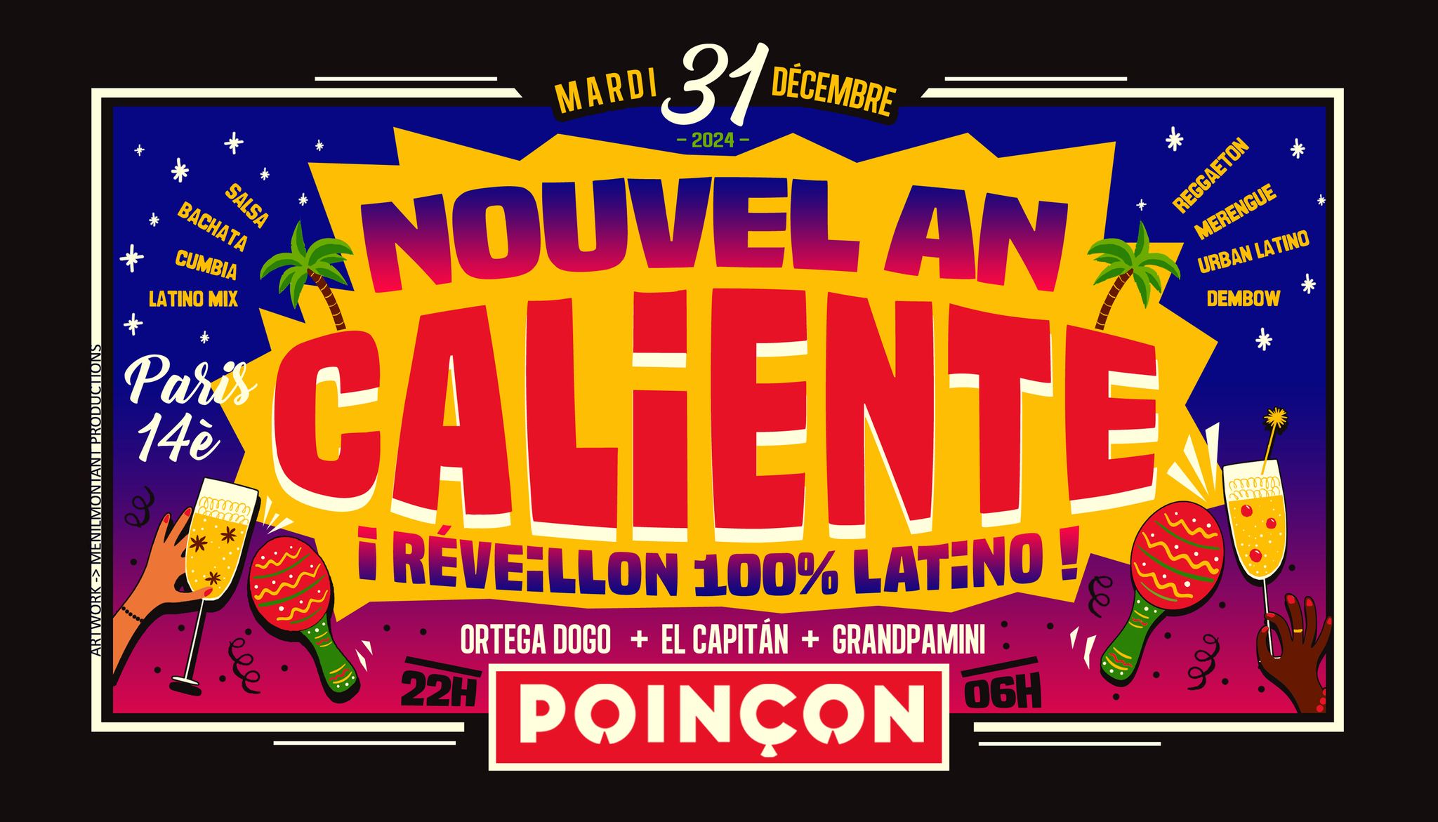 NOUVEL AN CALIENTE à PARIS 14è 🍾 @Poinçon 🎉 #Salsa #Reggaeton #Merengue #Bachata #LatinoMix