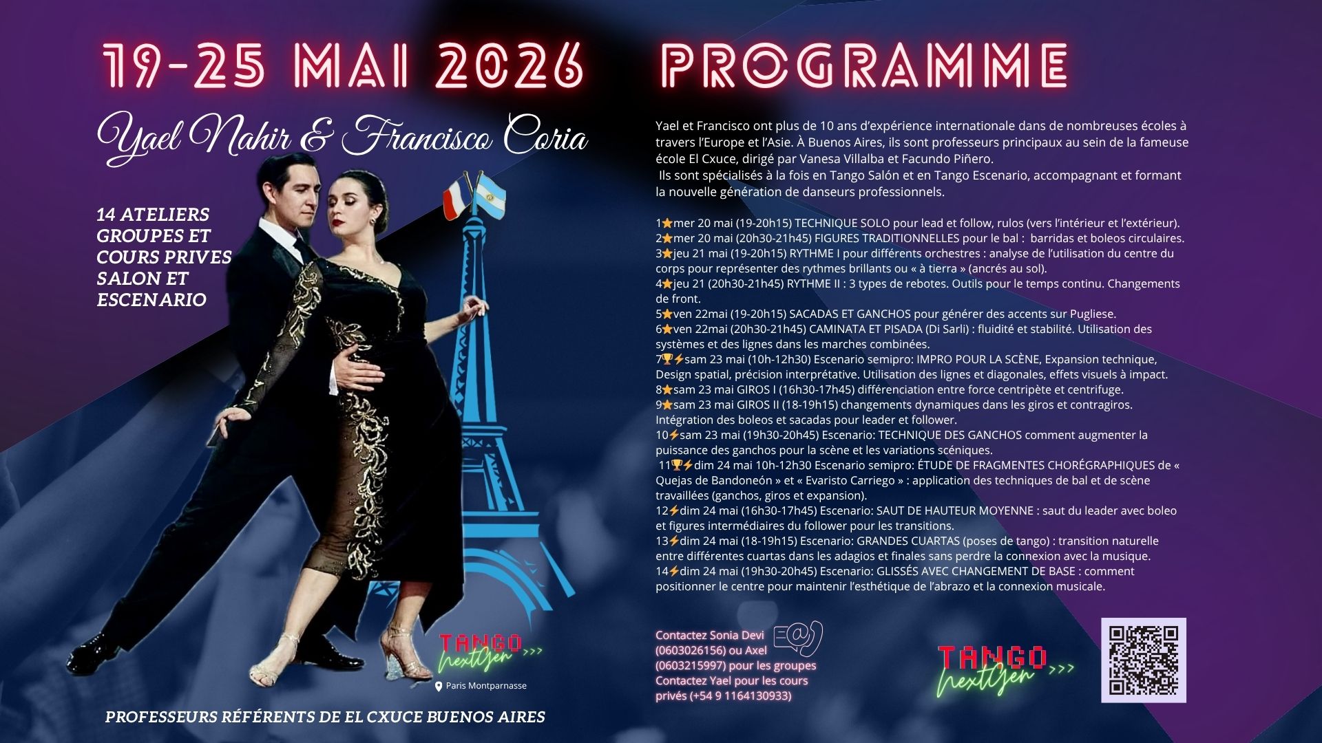 Yael Nahir & Francisco Coria à Paris 🇦🇷💙🤍❤️🇫🇷