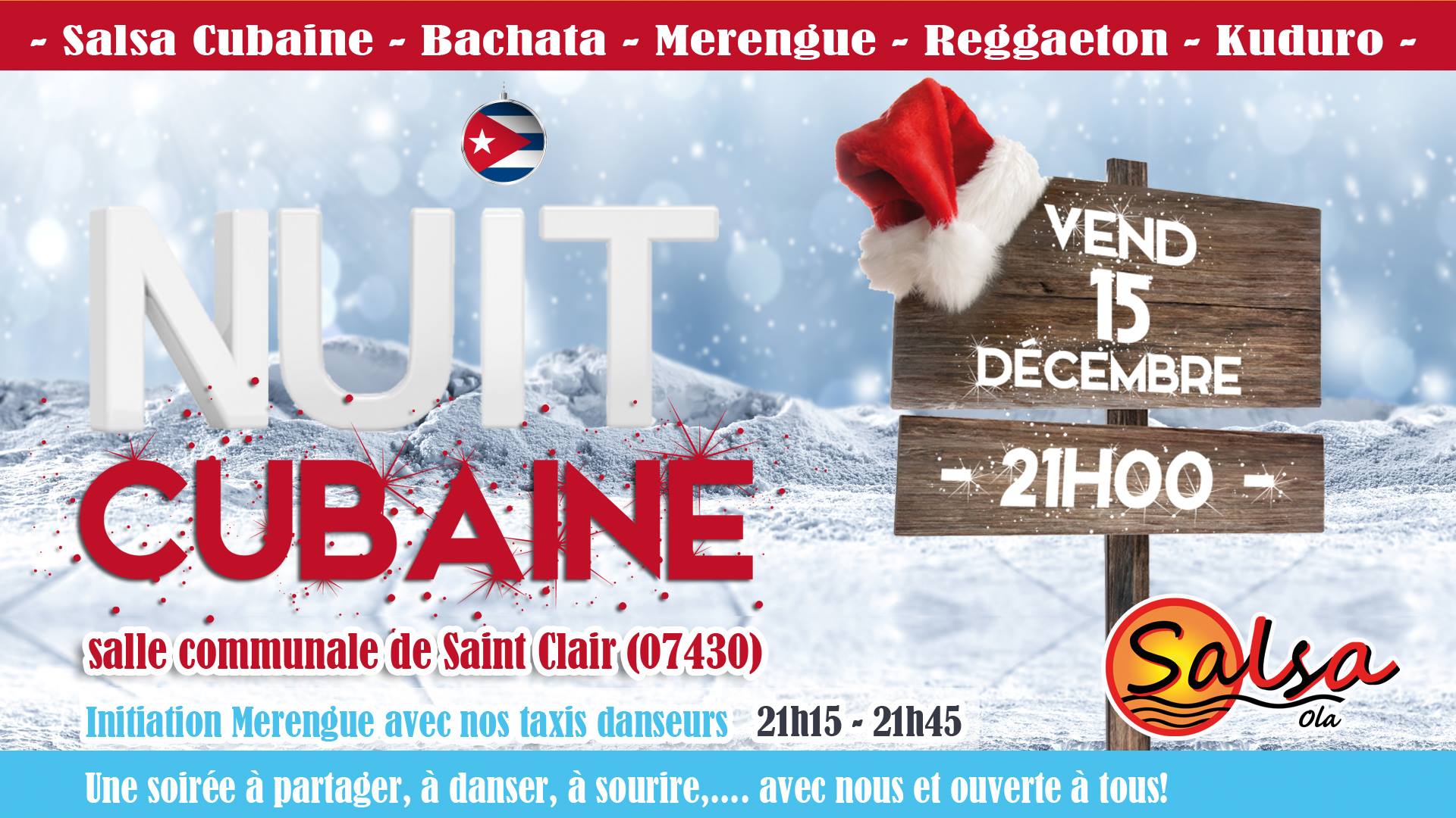 Nuit Cubaine Salsa Ola - Vendredi 15 décembre