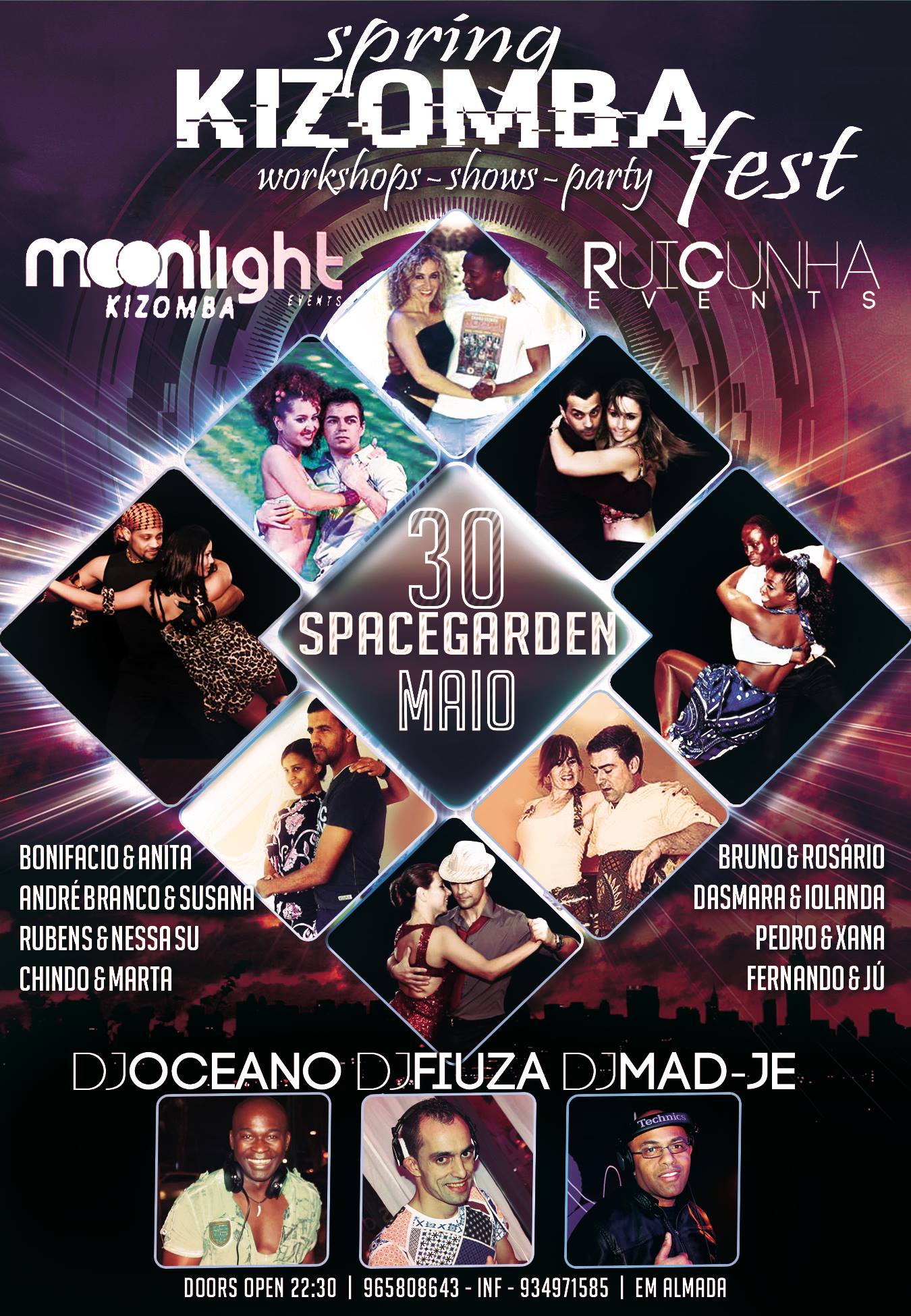 MOONLIGHT KIZOMBA events & RUI CUNHA events apresentam "SPRING KIZOMBA FEST" no SPACE GARDEN