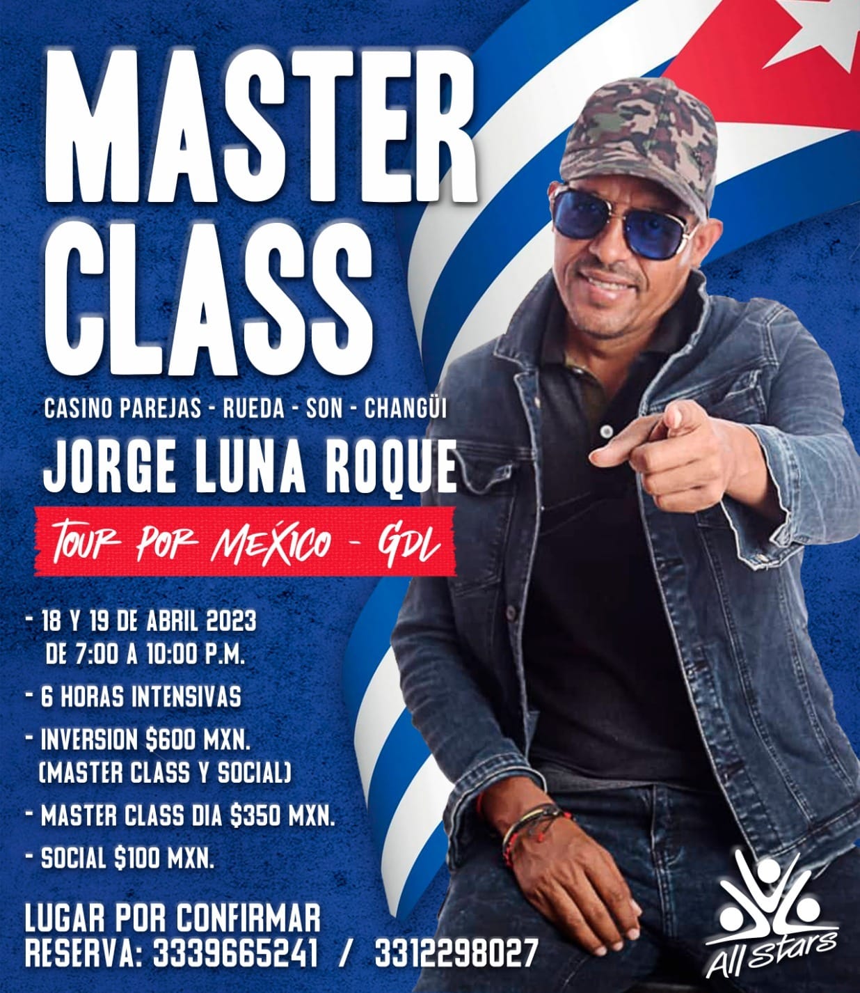 Desde Cuba a Guadalajara clase Rueda de casino con Jorge Luna Roque (ALLSTARS)
