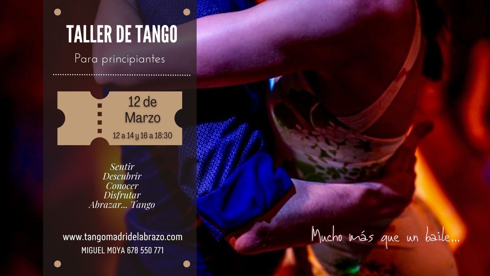 Taller Intensivo de Tango Iniciación