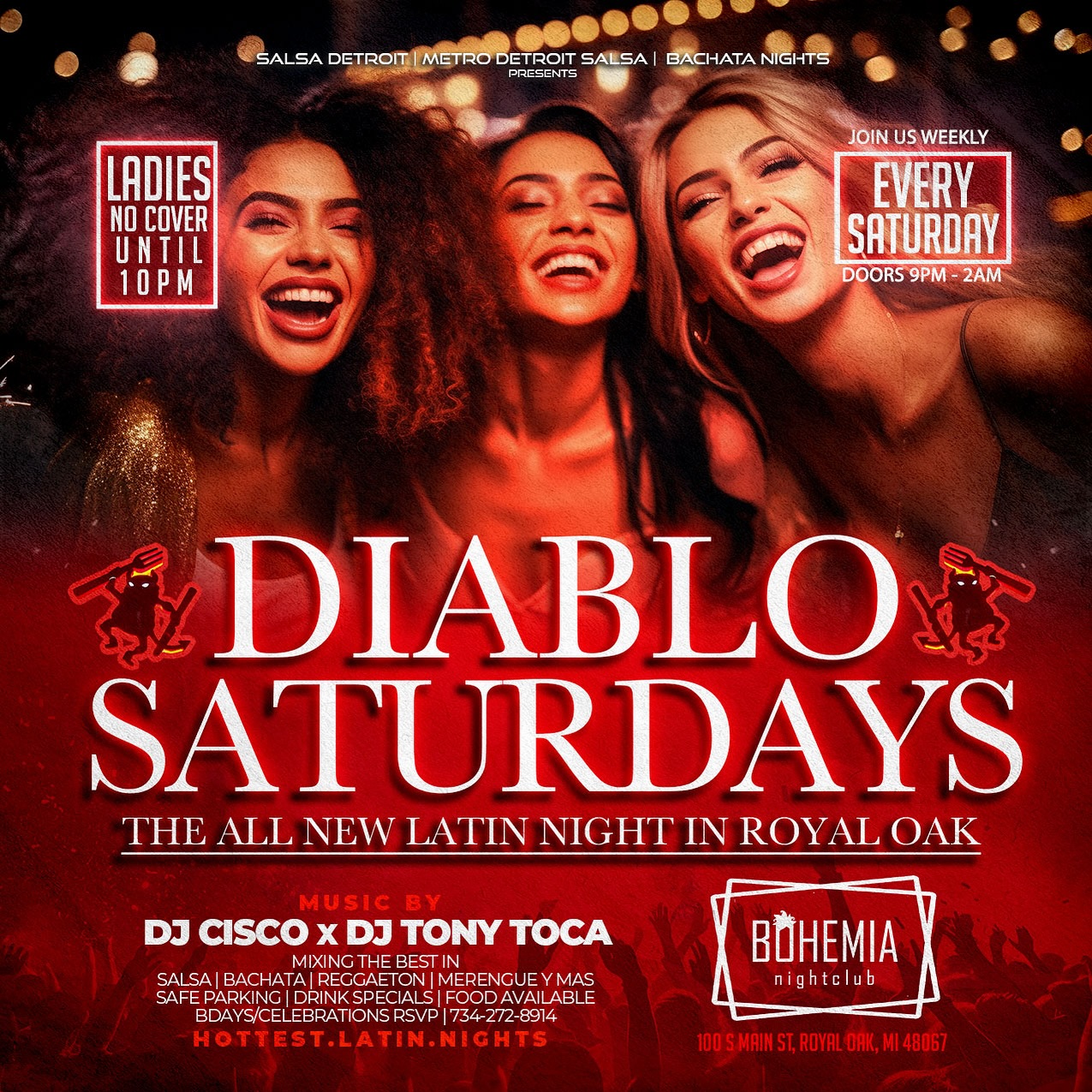 Diablo Saturdays at Bohemia in downtown Royal Oak
